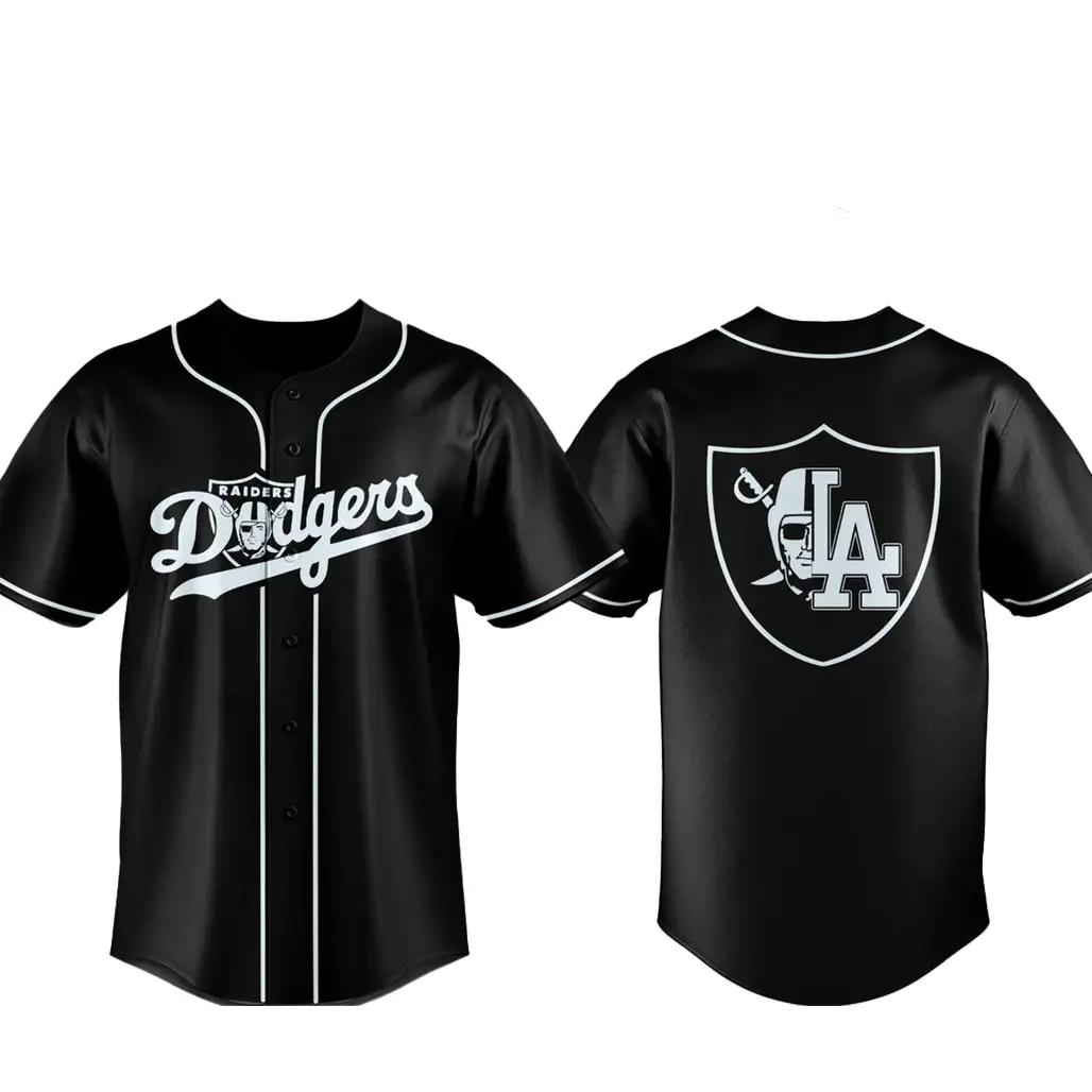 Las Vegas Raiders x Los Angeles Dodgers Night 2026 Baseball Jersey - Tazila
