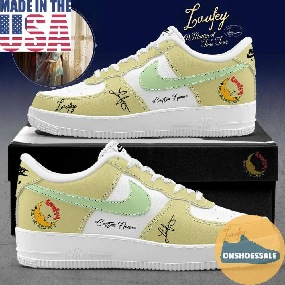 Laufey Tour 2026 A Matter Of Time Custom Name Air Force 1 Shoes, Gift For Fans - Best Gift Shoes Laufey Tour 2026 A Matter Of Time Custom Name Air Force 1 Shoes, Gift For Fans - Best Gift Shoes - Image 1