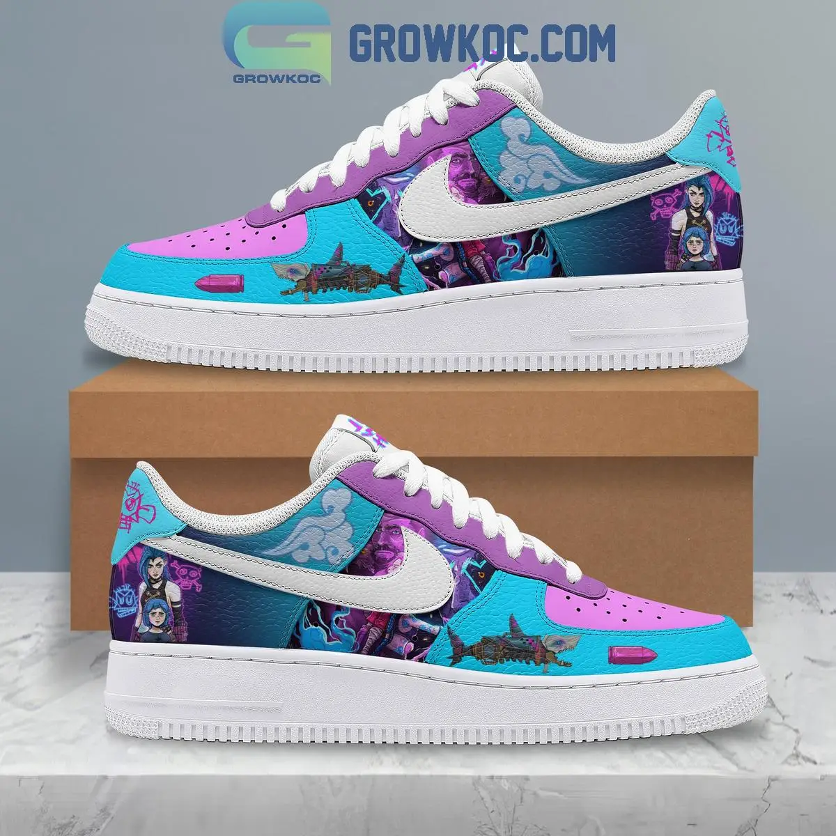 League Of Legend Arcane Animation Fan Air Force 1 Shoes