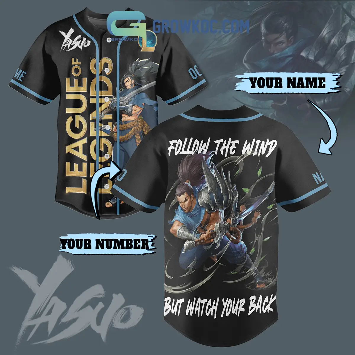 League Of Legends Follow The Wind Personalized Baseball Jersey
