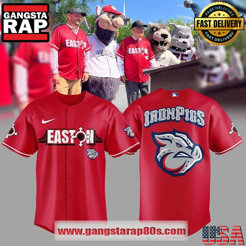 Lehigh Valley IronPigs Eastonthemed Special Baseball Jersey Shirt Lehigh Valley IronPigs Eastonthemed Special Baseball Jersey Shirt - Image 1
