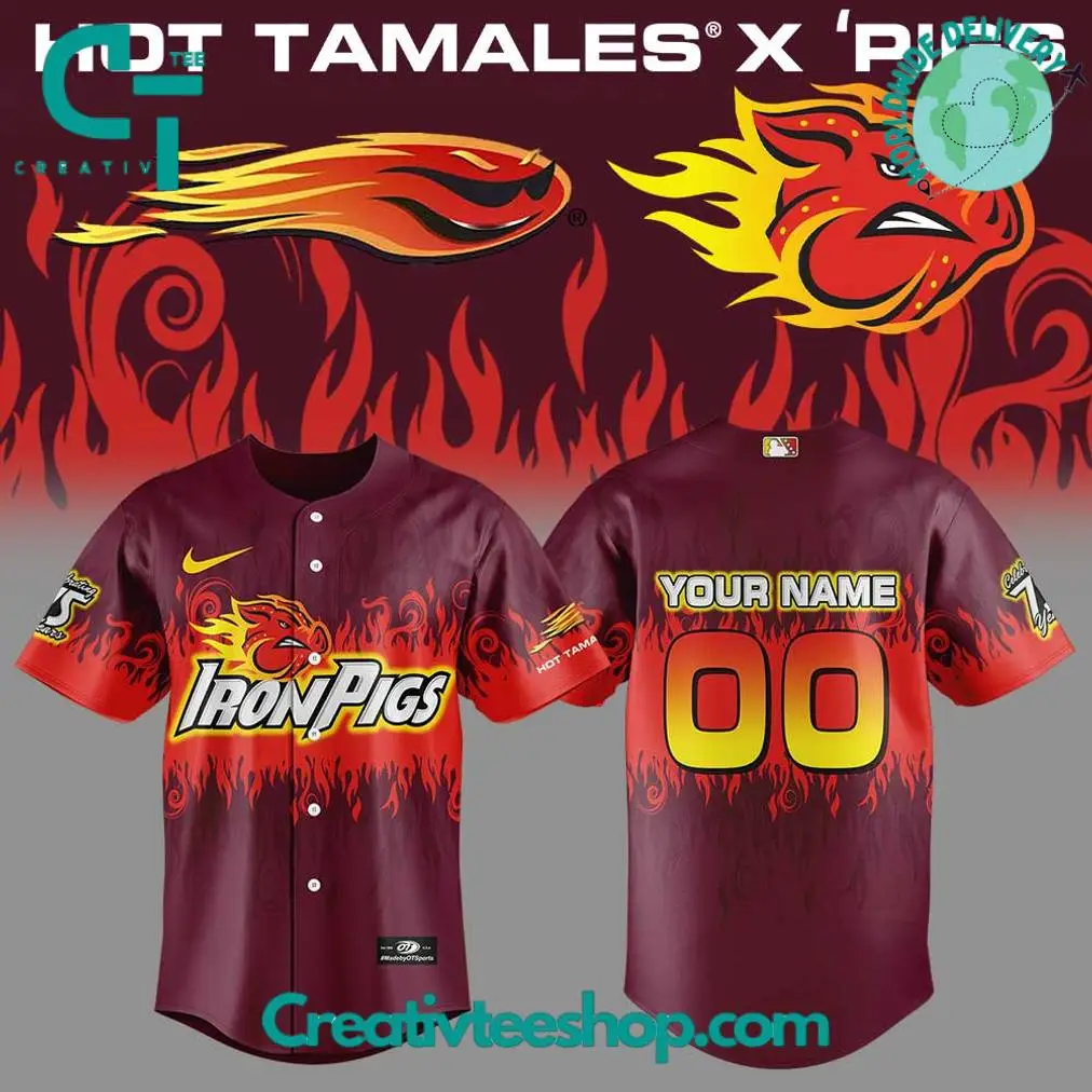 Lehigh Valley Ironpigs X Hot Tamales Custom Jersey