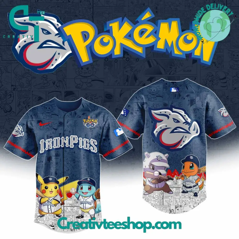 Lehigh Valley Ironpigs X Pokemon Go Special Baseball Jersey