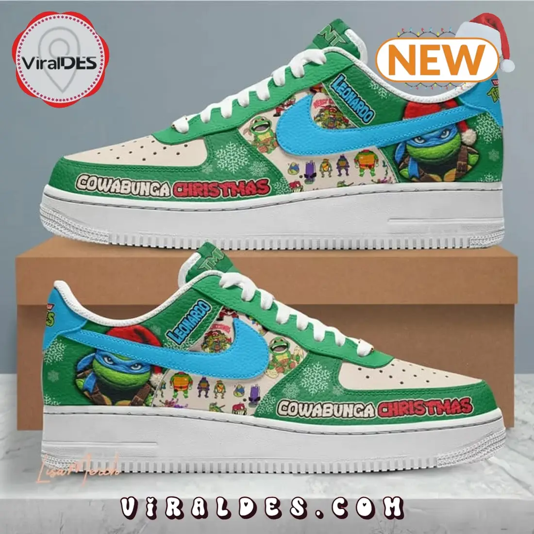 Leonardo x TMNT Cowabunga Merry Christmas Air Force 1