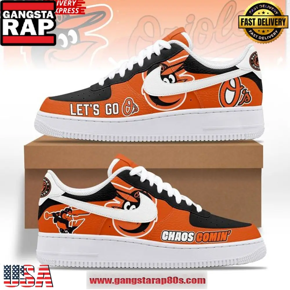 Let’s Go Baltimore Orioles MLB Limited Edition Air Force 1 Sneakers Shoes