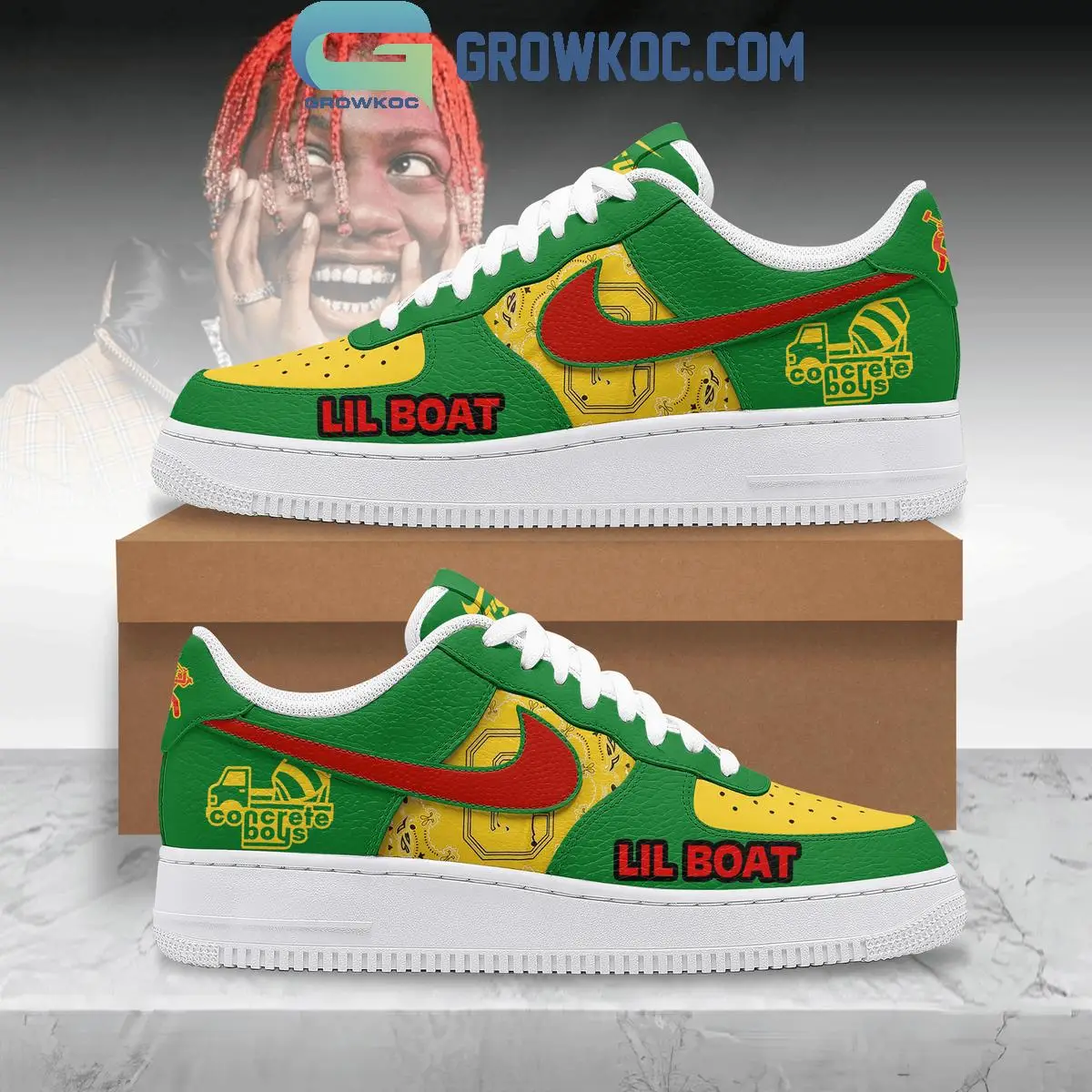 Lil Boat Concrete Boys Air Force 1 Shoes