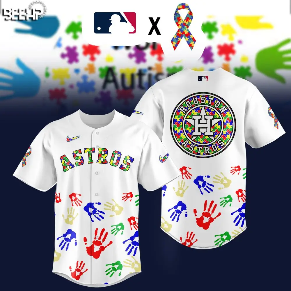 Limited Edition Astros Autism Awareness Jersey - Show Your Support In Style! Limited Edition Astros Autism Awareness Jersey - Show Your Support In Style! - Image 1