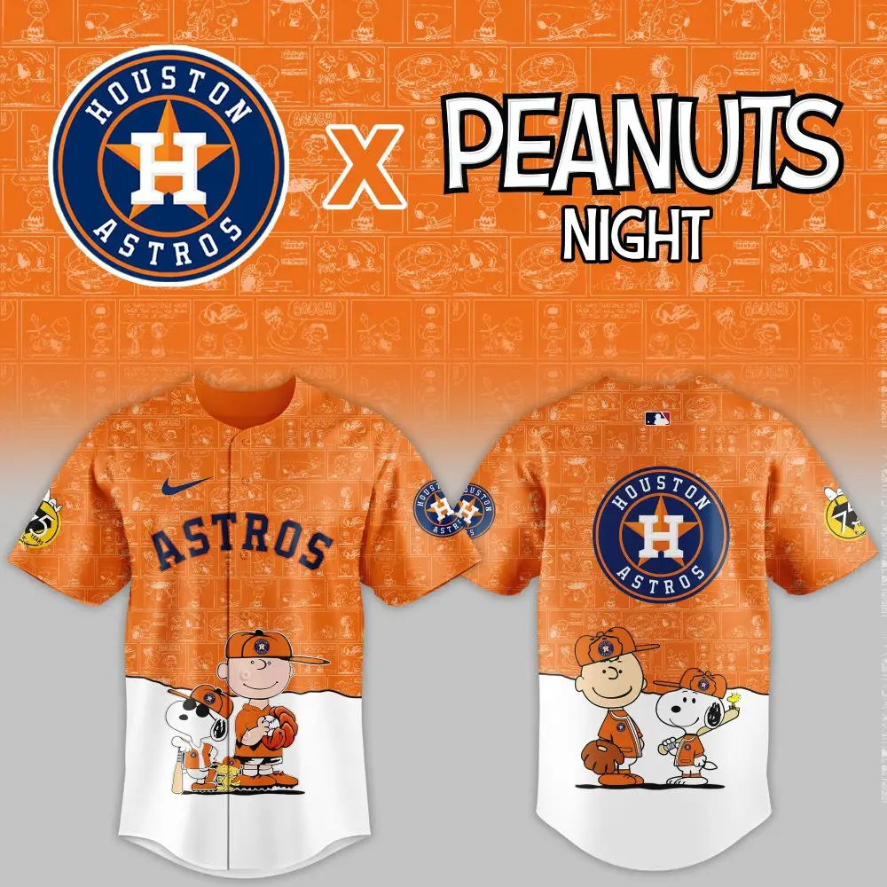 Limited Edition Astros X Peanuts Night Jersey – Celebrate In Style With Charlie Brown & Snoopy!
