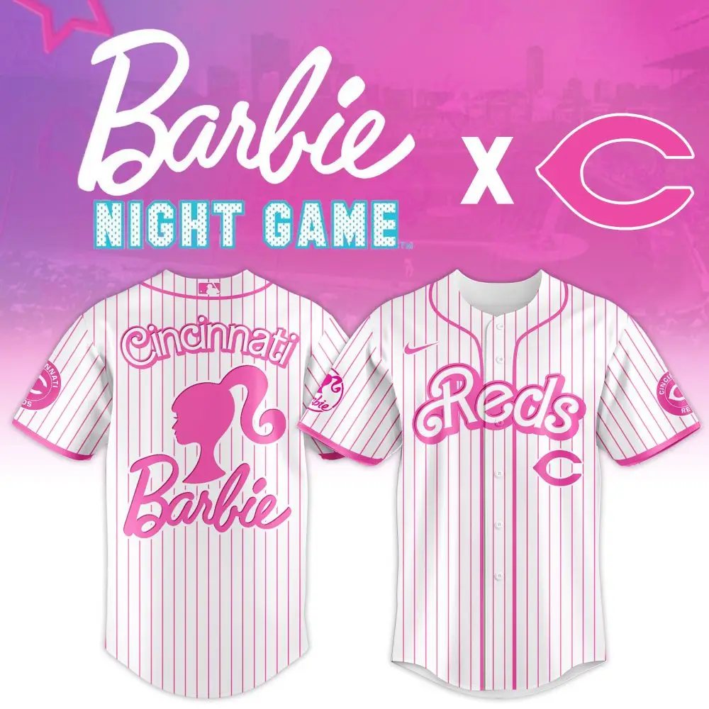 Limited Edition Barbie Night Game Cincinnati Reds Jersey - Perfect Gift For Fans!