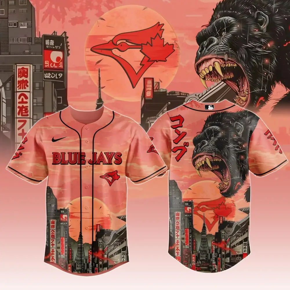 Limited Edition Blue Jays Graphic Baseball Jersey - Bold Urban Design & Fierce Artistry
