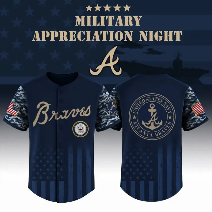 Limited Edition Braves Military Appreciation Jersey – Honor Our Heroes In Style!