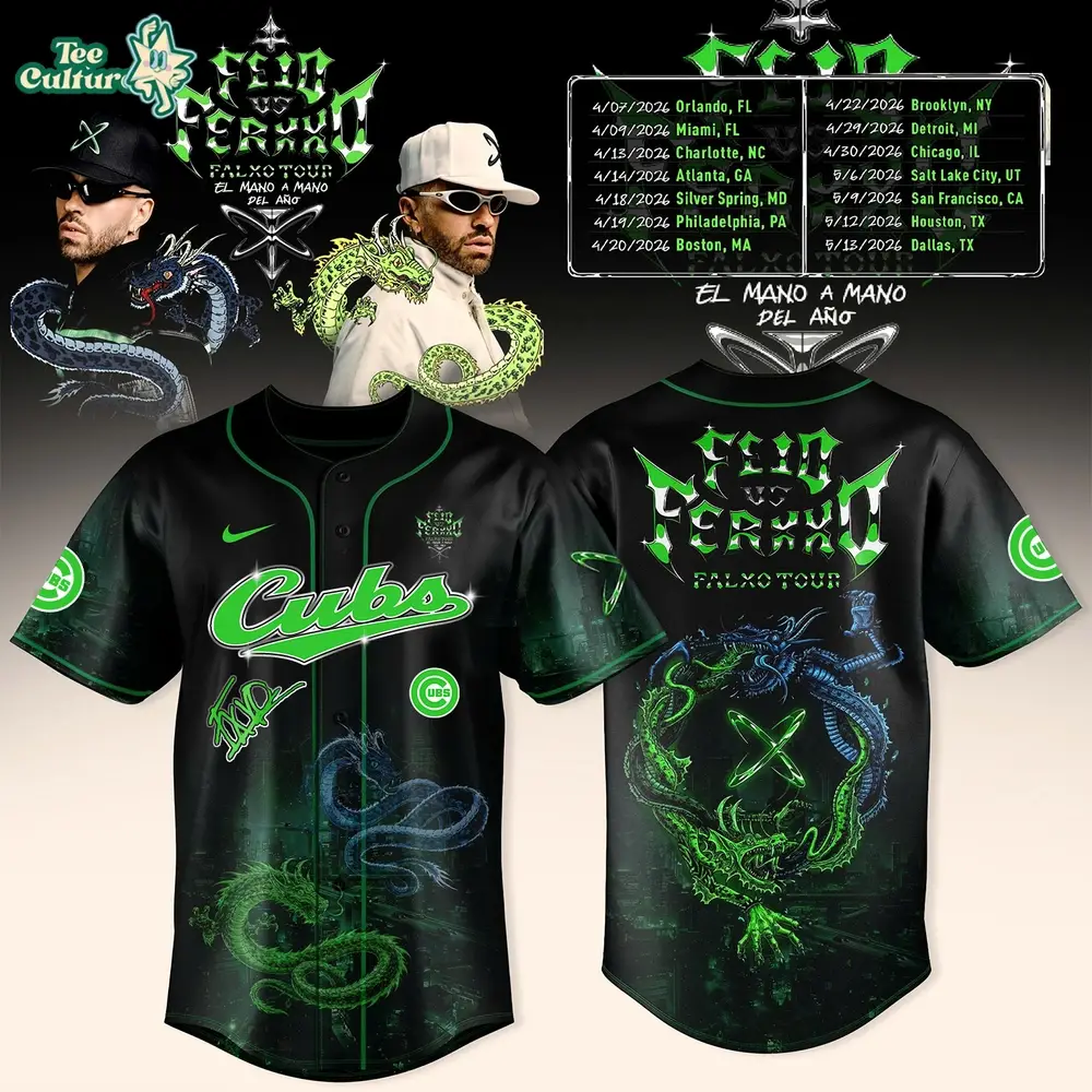 Limited Edition Chicago Cubs x FERXXO Falxo Tour 2026 Jersey Limited Edition Chicago Cubs x FERXXO Falxo Tour 2026 Jersey - Image 1