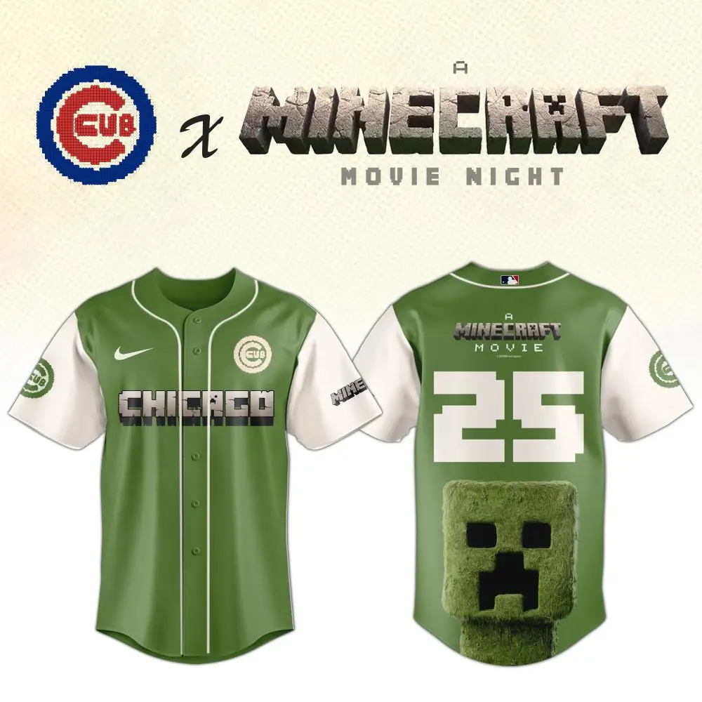 Limited Edition Chicago Cubs X Minecraft Jersey - Perfect For Fans & Gamers!