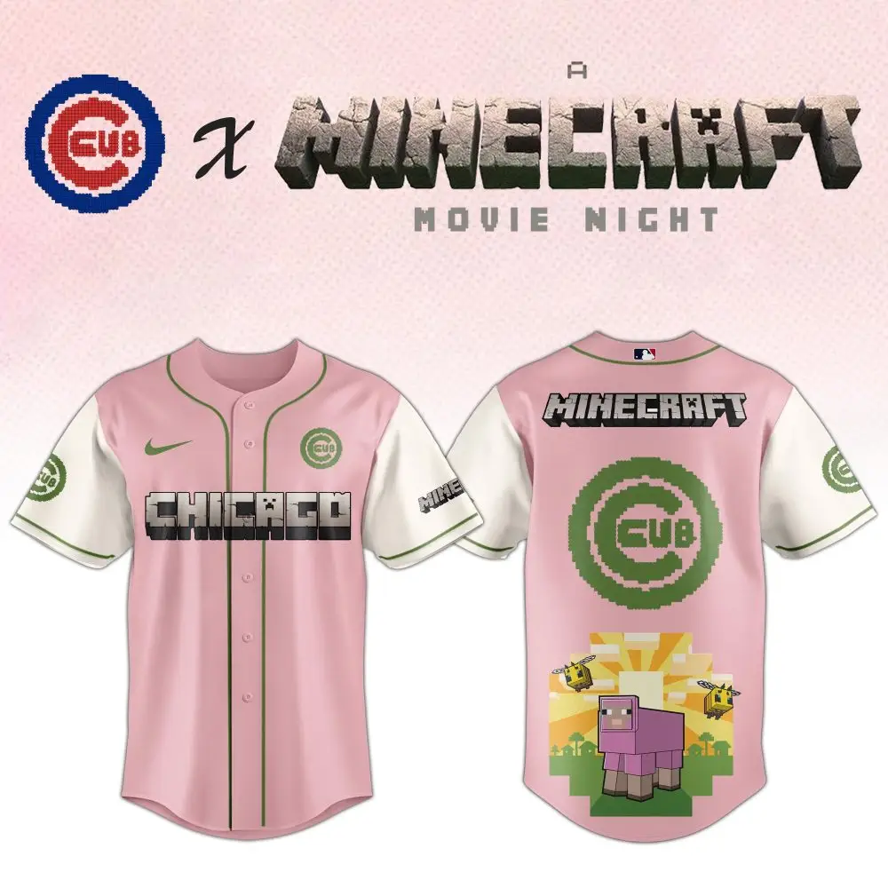 Limited Edition Chicago X Minecraft Pink Jersey - Perfect For Fans & Collectors!