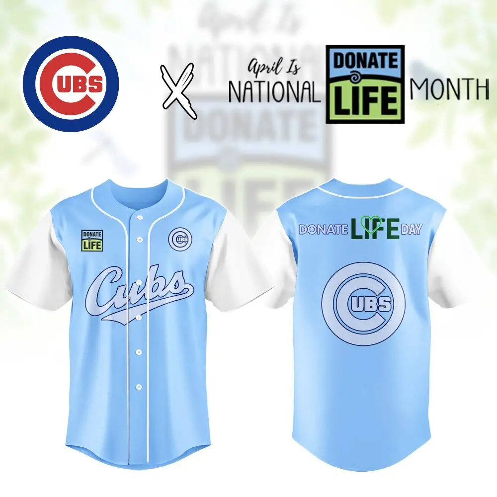 Limited Edition Cubs Jersey - Celebrate National Donate Life Month In Style!