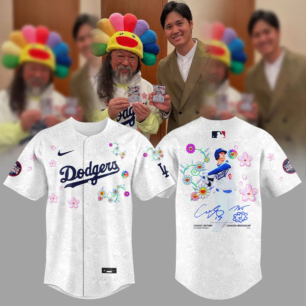 Limited Edition Dodgers Jersey - Floral Design, Autographed & Collectible - Shop Now!