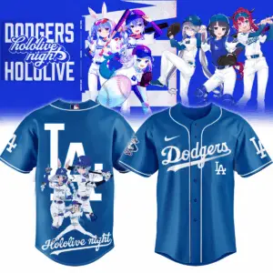 Limited Edition Dodgers X Hololive Night Baseball Jersey - Anime Fans Must-Have
