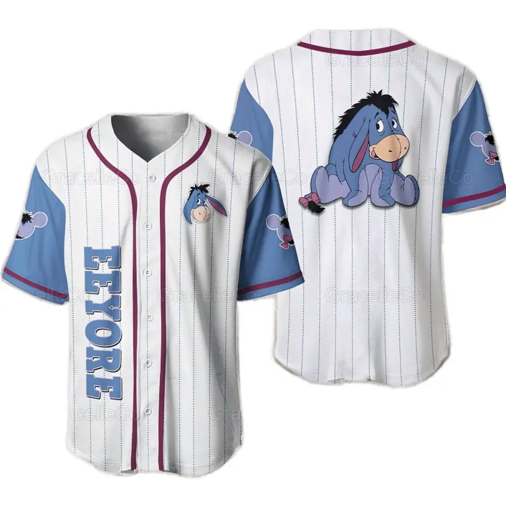 Limited Edition Eeyore Baseball Jersey - Soft Cotton, Perfect Gift For Fans!