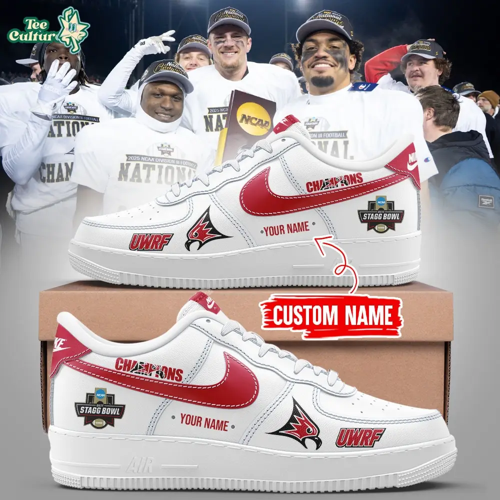 Limited Edition Falcon Football 2025 NCAA Division III National Champions Custom Name Shoes