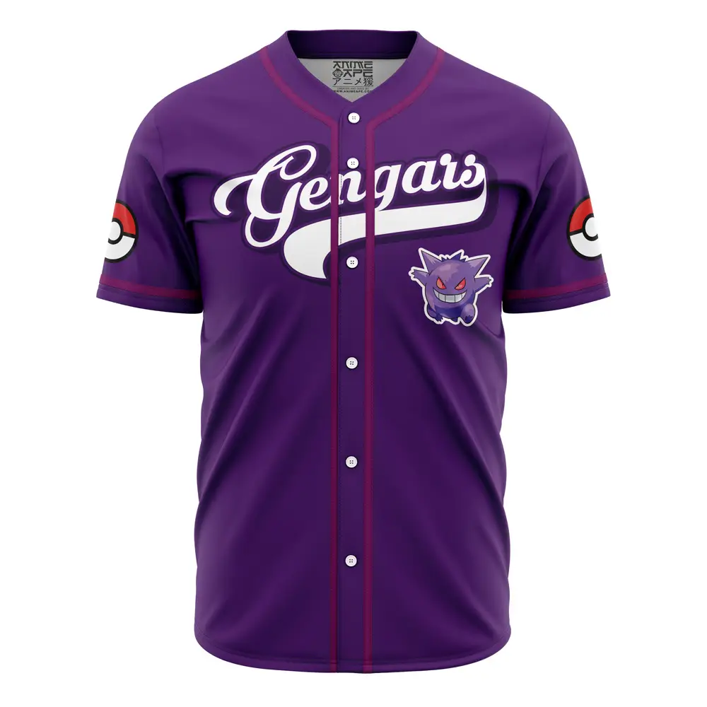 Limited Edition Gengar Baseball Jersey – Stylish Purple Pokémon Fan Gear Limited Edition Gengar Baseball Jersey – Stylish Purple Pokémon Fan Gear - Image 1