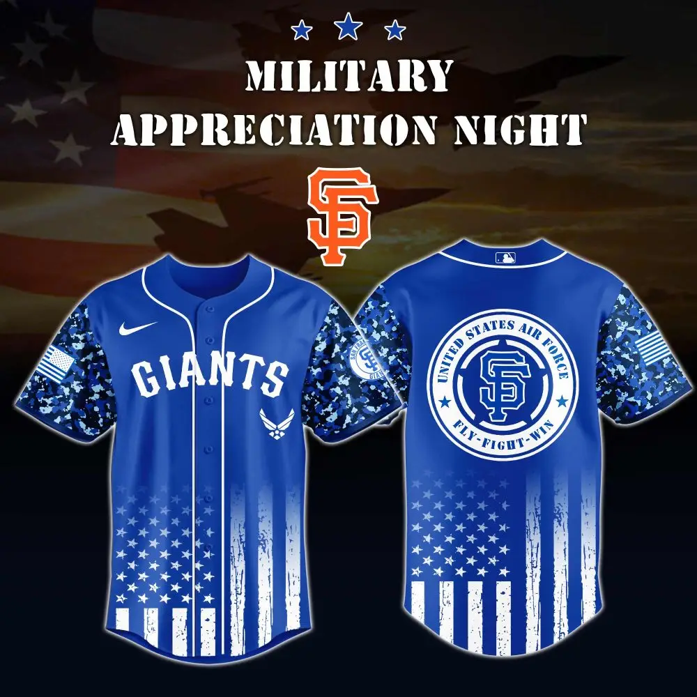 Limited Edition Giants Military Appreciation Jersey - Honor The Air Force In Style! Limited Edition Giants Military Appreciation Jersey - Honor The Air Force In Style! - Image 1