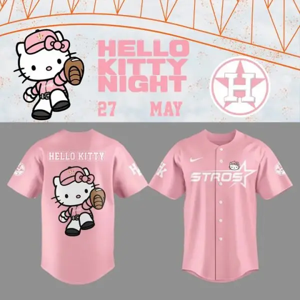 Limited Edition Hello Kitty Astros Pink Jersey – Perfect For Fans & Collectors!