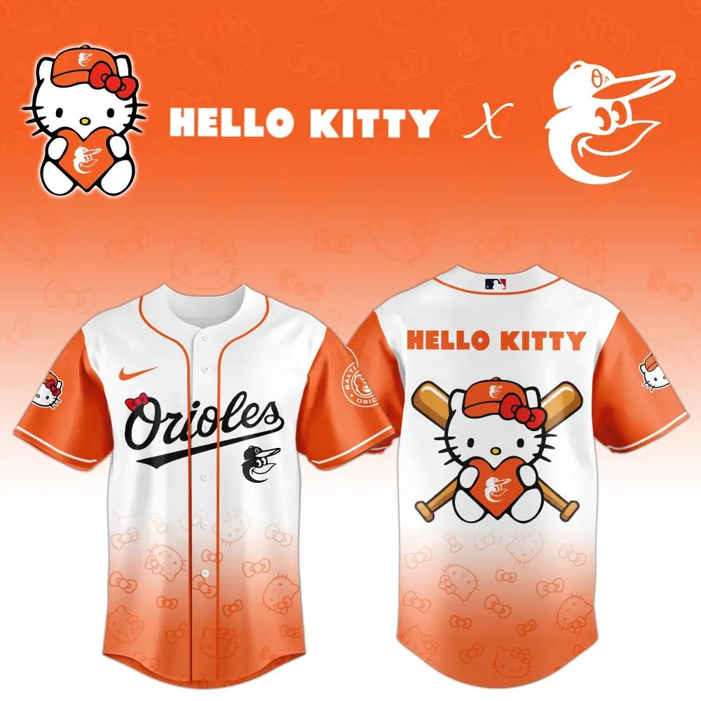 Limited Edition Hello Kitty X Orioles Jersey – Cute & Sporty Fan Gear!