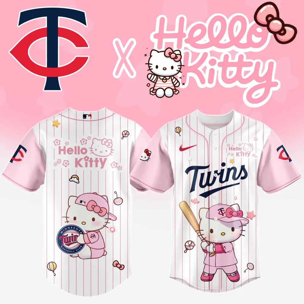 Limited Edition Hello Kitty X Twins Baseball Jersey - Cute & Stylish Fan Gear