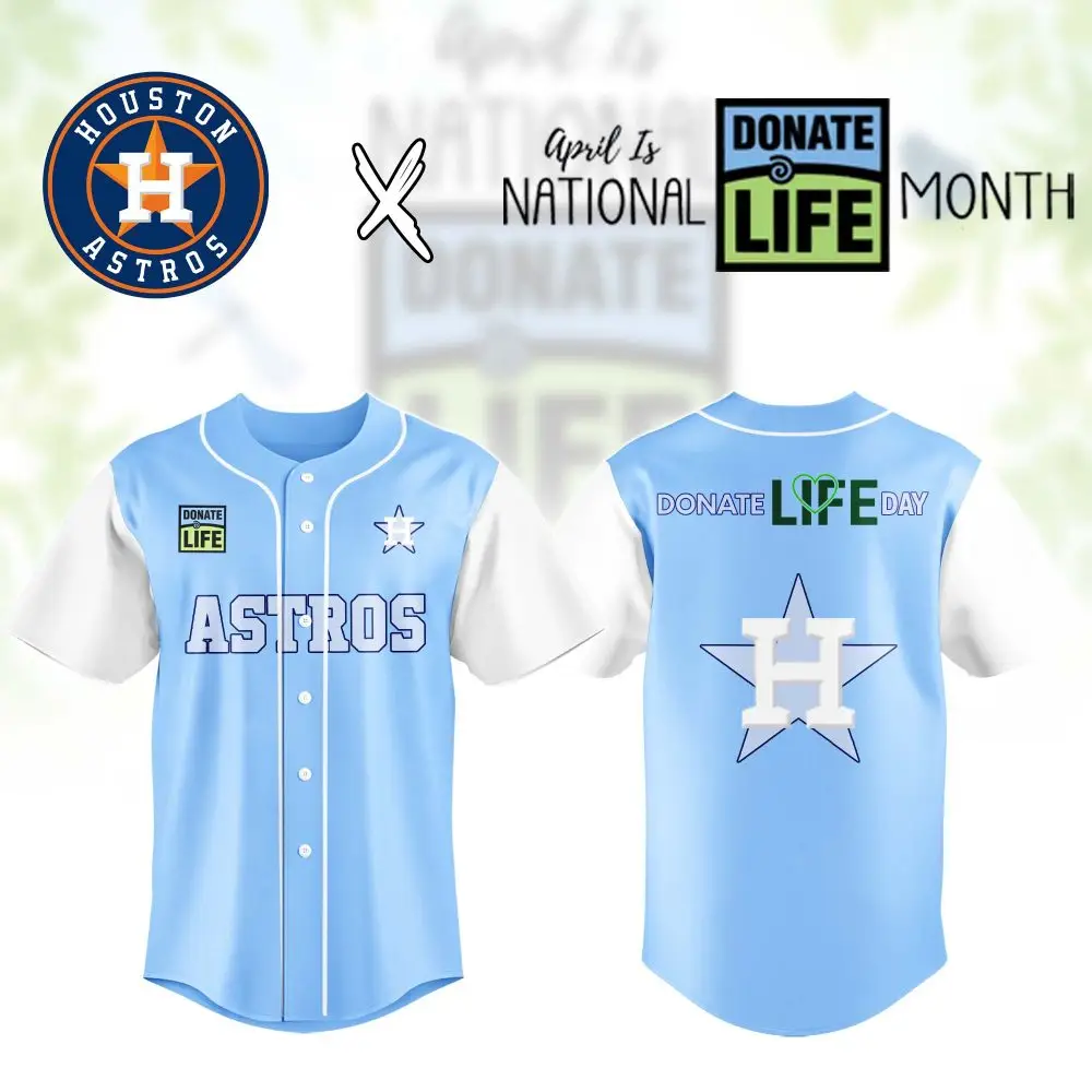 Limited Edition Houston Astros Donate Life Jersey – Support Organ Donation Awareness!