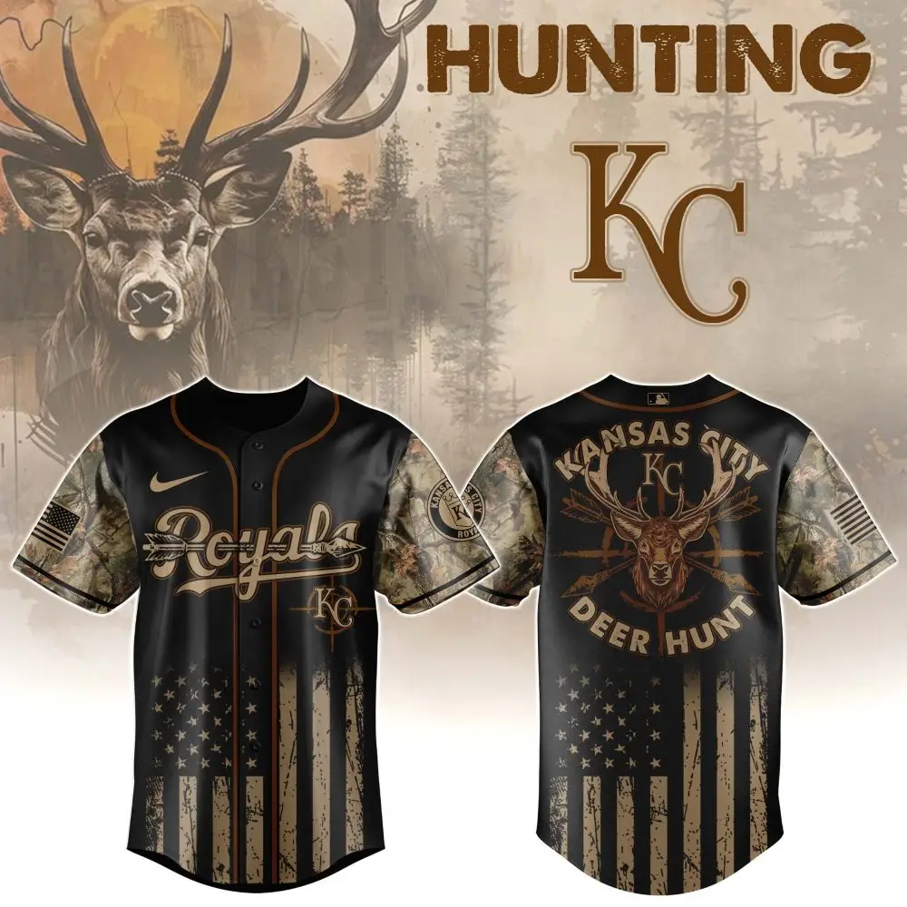 Limited Edition Kc Royals Camo Hunting Jersey - Perfect For Outdoor Enthusiasts & Fans!