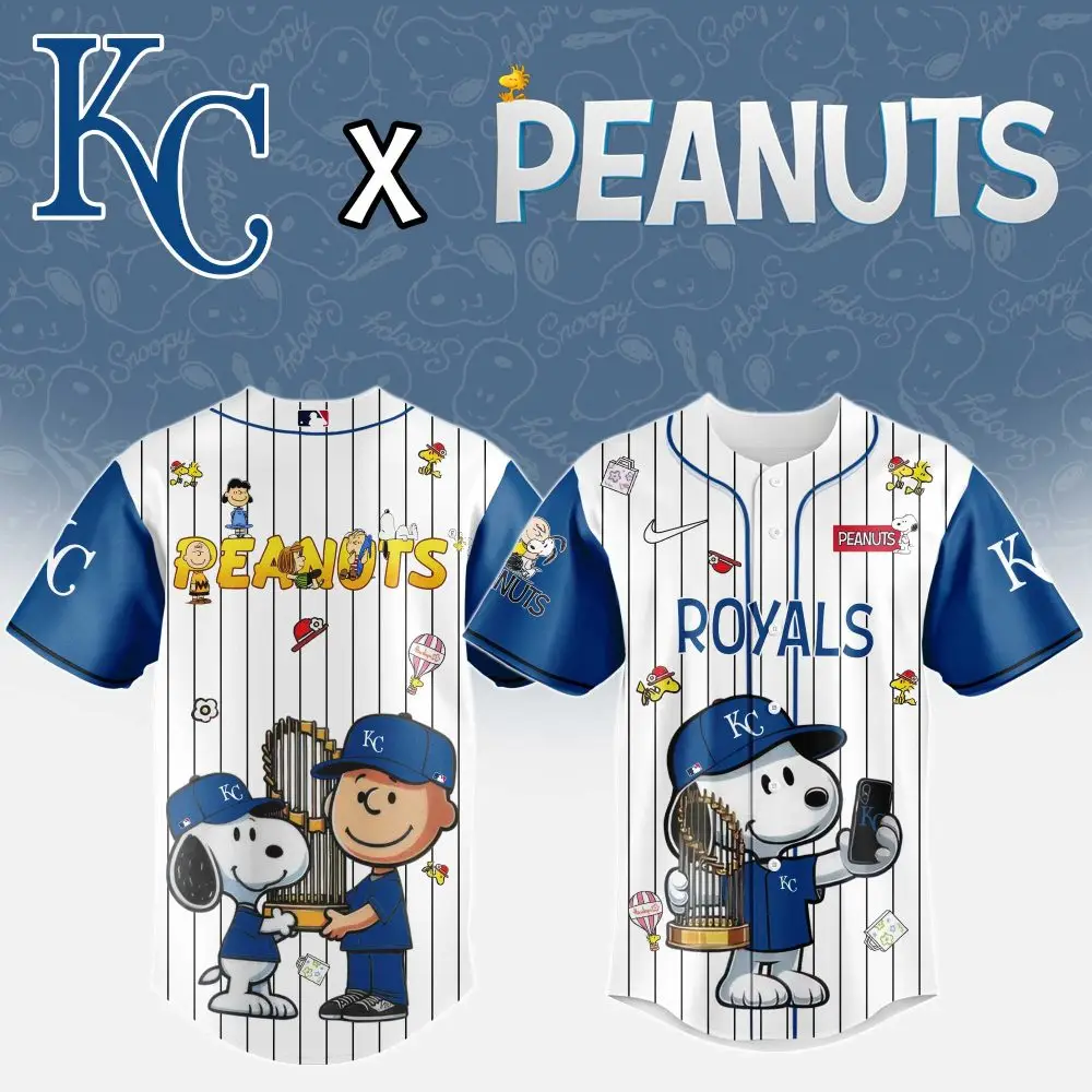 Limited Edition Kc Royals X Peanuts Jersey – Celebrate With Snoopy & Friends! Limited Edition Kc Royals X Peanuts Jersey – Celebrate With Snoopy & Friends! - Image 1