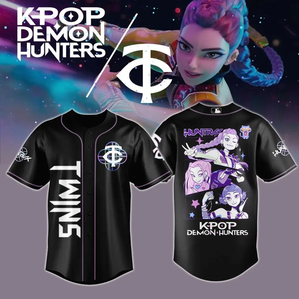 Limited Edition Kpop Demon Hunters Baseball Jersey – Bold Anime Streetwear