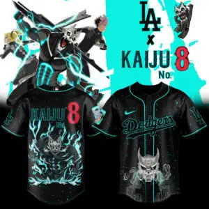 Limited Edition La X Kaiju No.8 Anime Baseball Jersey - Unique Design