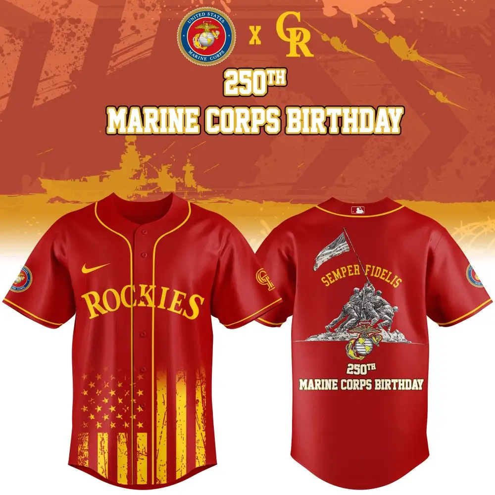 Limited Edition Marine Corps 250Th Anniversary Rockies Jersey - Celebrate With Pride!