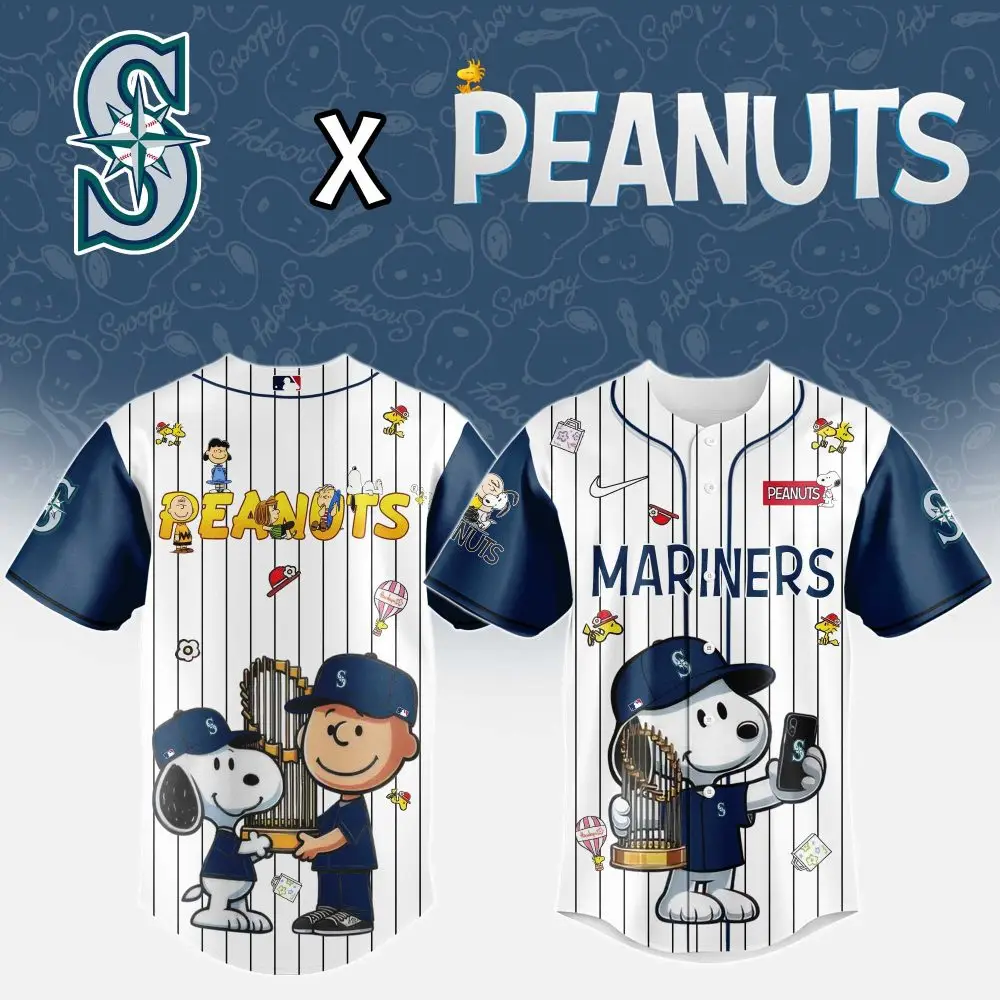 Limited Edition Mariners X Peanuts Jersey – Snoopy & Charlie Brown Fan Gear
