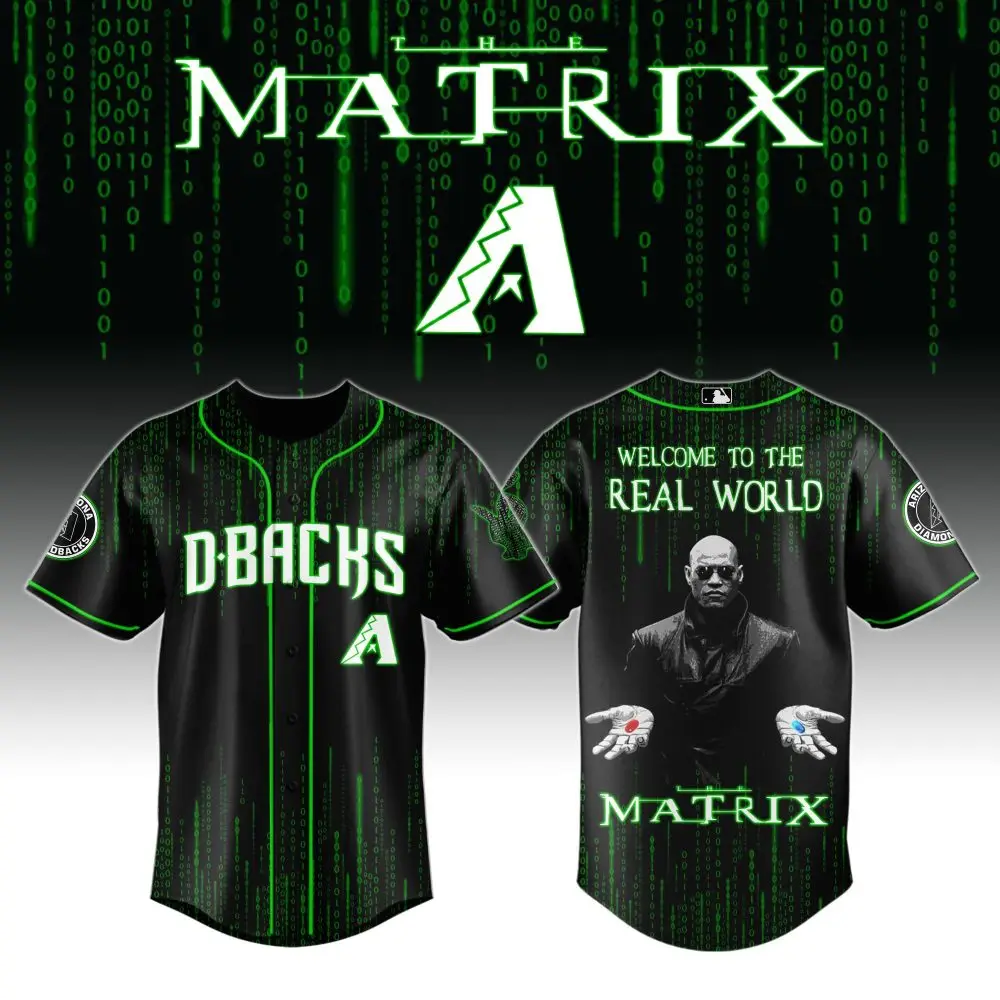 Limited Edition Matrix-Inspired D-Backs Jersey – Bold Design, Ultimate Fan Gear!