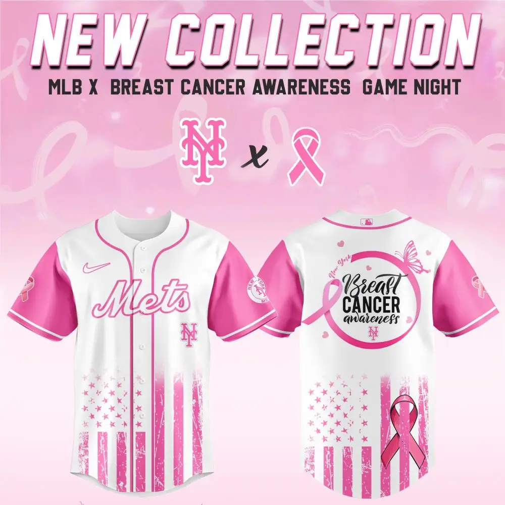 Limited Edition Mets Jersey - Breast Cancer Awareness - New Collection