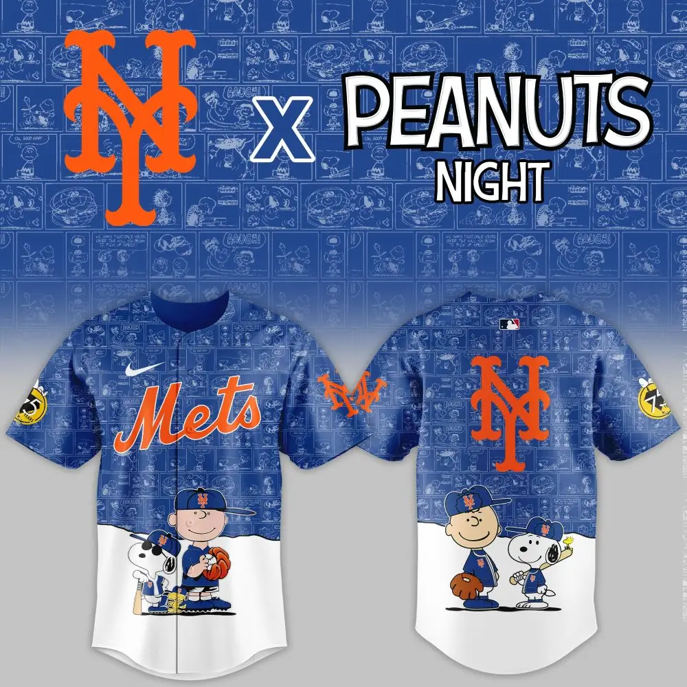 Limited Edition Mets X Peanuts Night Baseball Jersey – Celebrate In Style!
