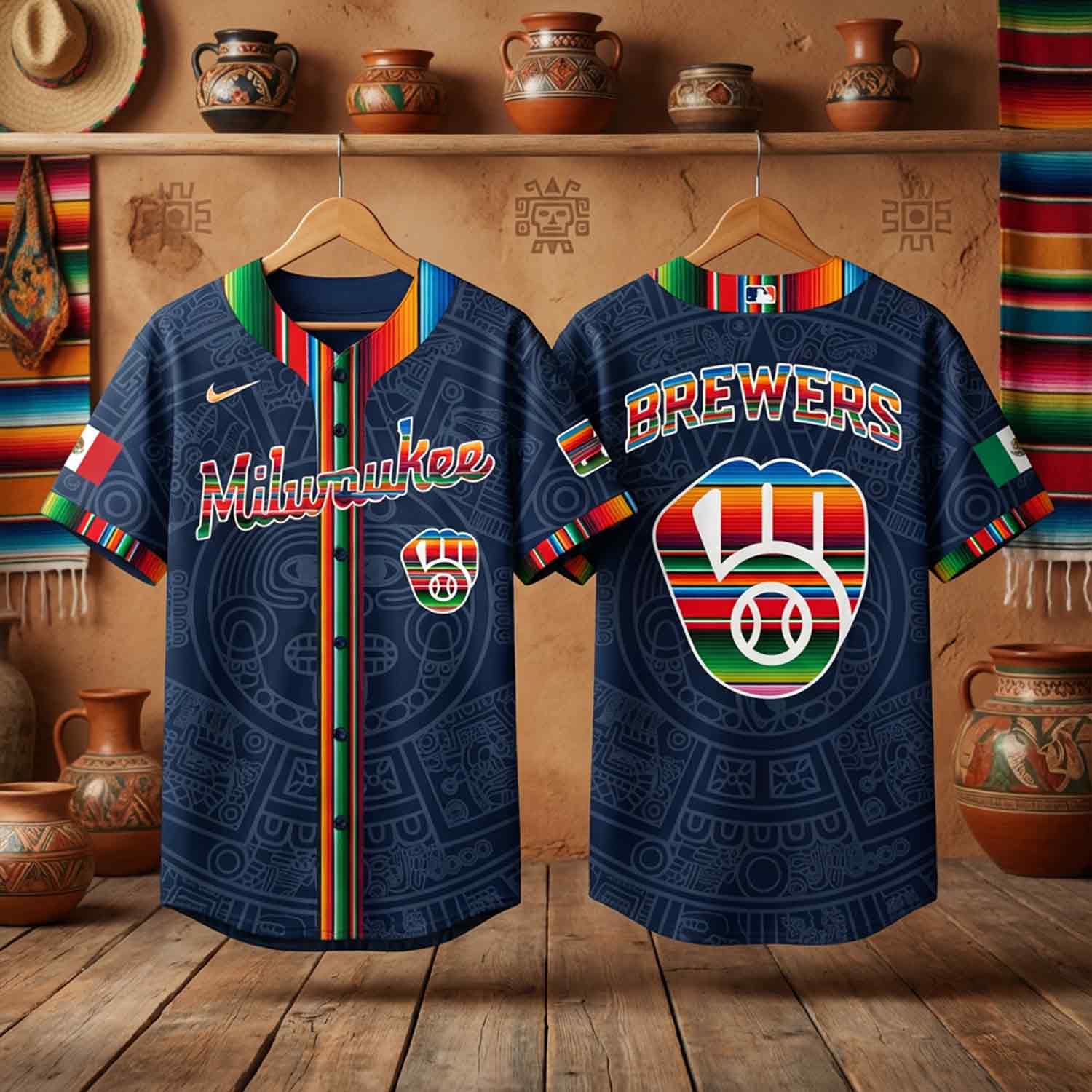 Limited Edition Mexican Heritage Night Milwaukee Brewers Jersey - Celebrate In Style!