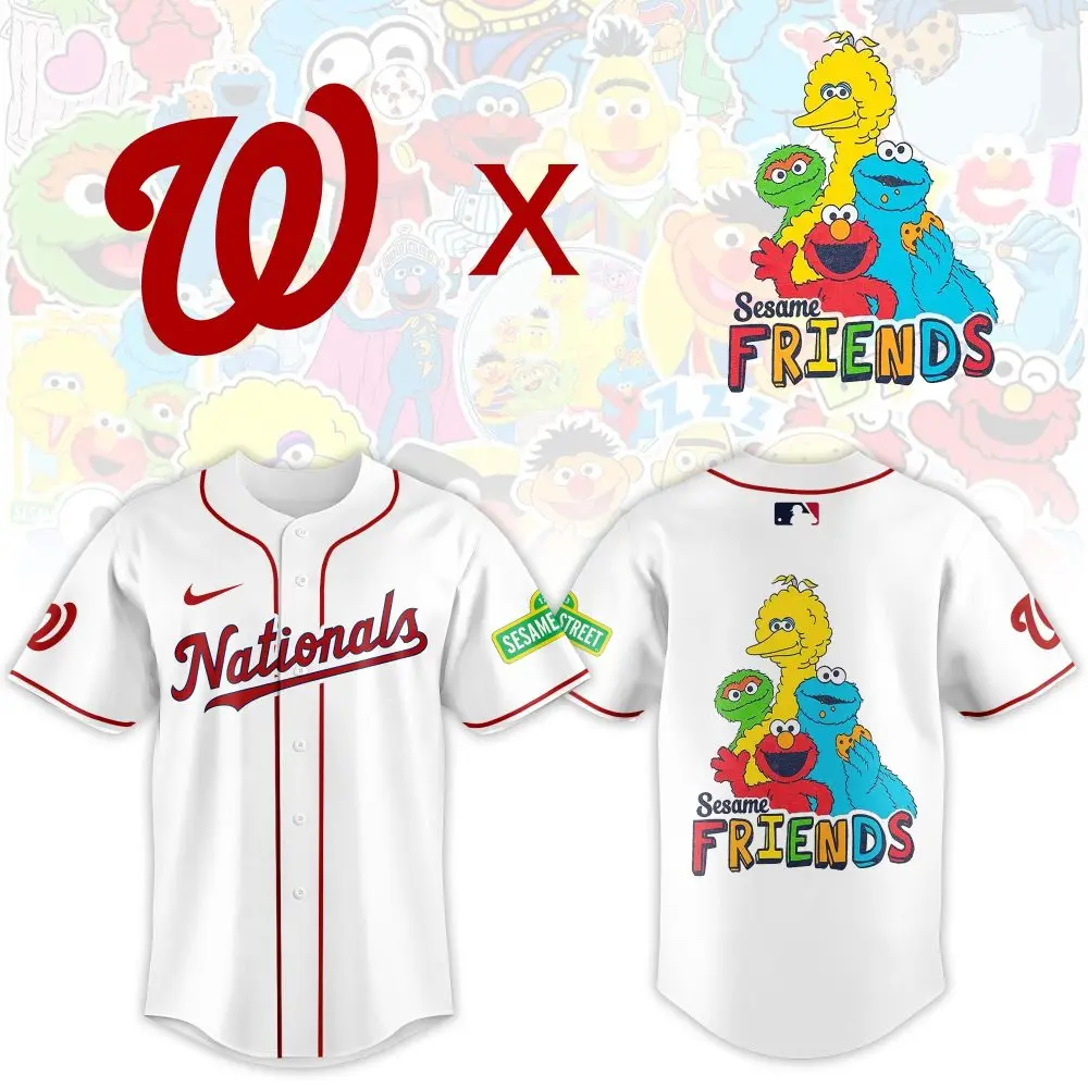 Limited Edition Nationals X Sesame Street Friends Jersey - Fan Favorite Collector'S Item!