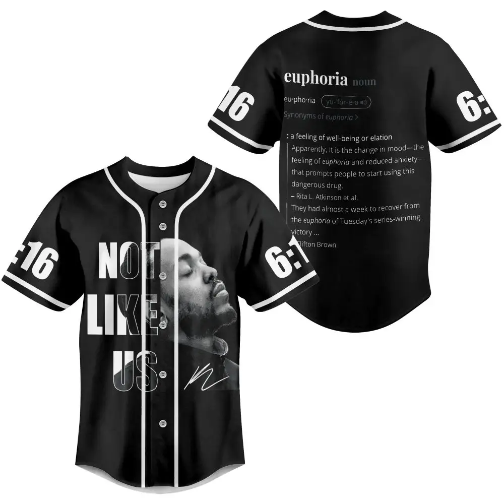 Limited Edition 'Not Like Us' Graphic Baseball Jersey - Unique Style & Comfort