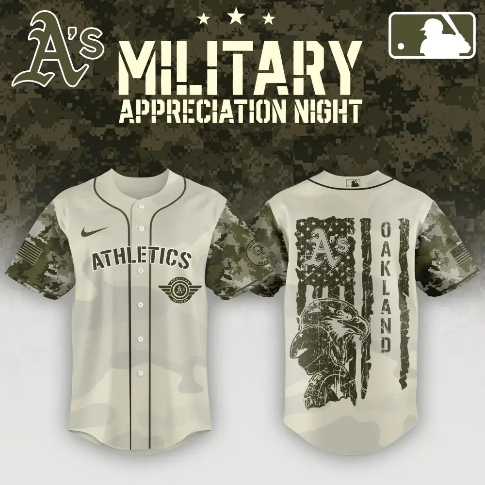 Limited Edition Oakland A'S Military Appreciation Jersey - Celebrate In Camo Style!