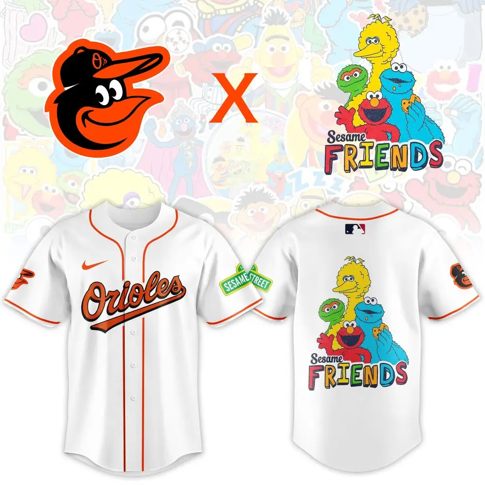 Limited Edition Orioles X Sesame Street Jersey - Fun & Stylish Collaboration For Fans!