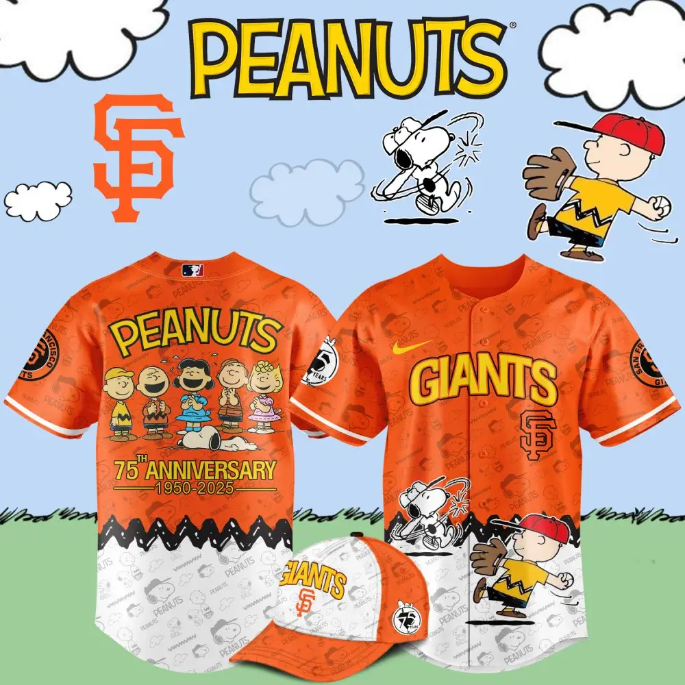 Limited Edition Peanuts 75Th Anniversary Giants Jersey Celebrate In Style!