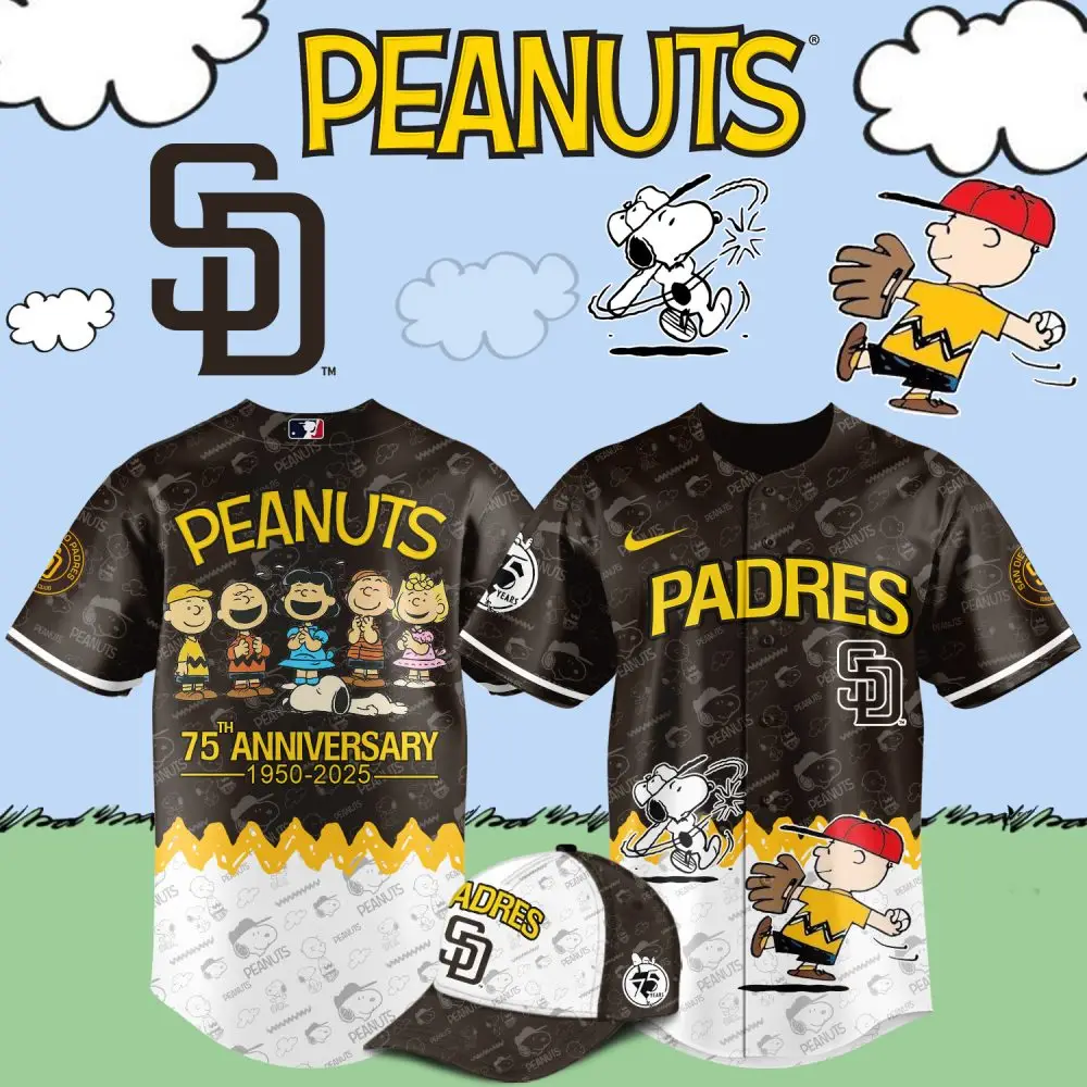 Limited Edition Peanuts Padres 75Th Anniversary Jersey - Celebrate In Style!