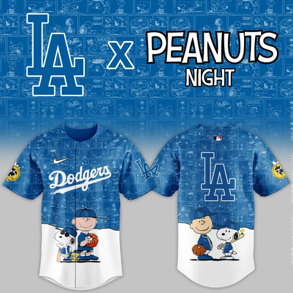 Limited Edition Peanuts X La Dodgers Baseball Jersey – Celebrate In Style!