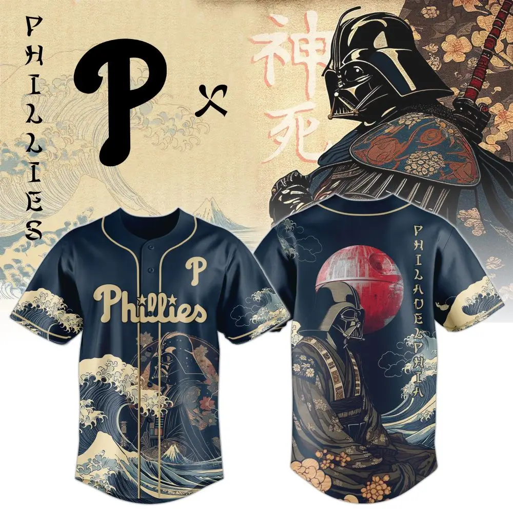 Limited Edition Phillies Samurai Baseball Jersey - Unique Art Design For Fans