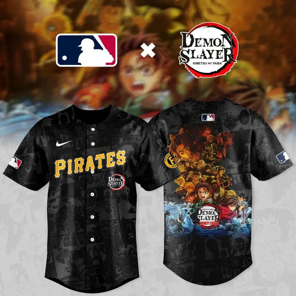 Limited Edition Pirates X Demon Slayer Baseball Jersey - Official Mlb Anime Collab