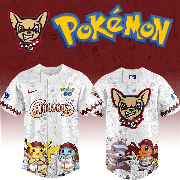Limited Edition Pokémon X Chihuahuas Jersey – Catch 'Em All Style! Limited Edition Pokémon X Chihuahuas Jersey – Catch 'Em All Style! - Image 1