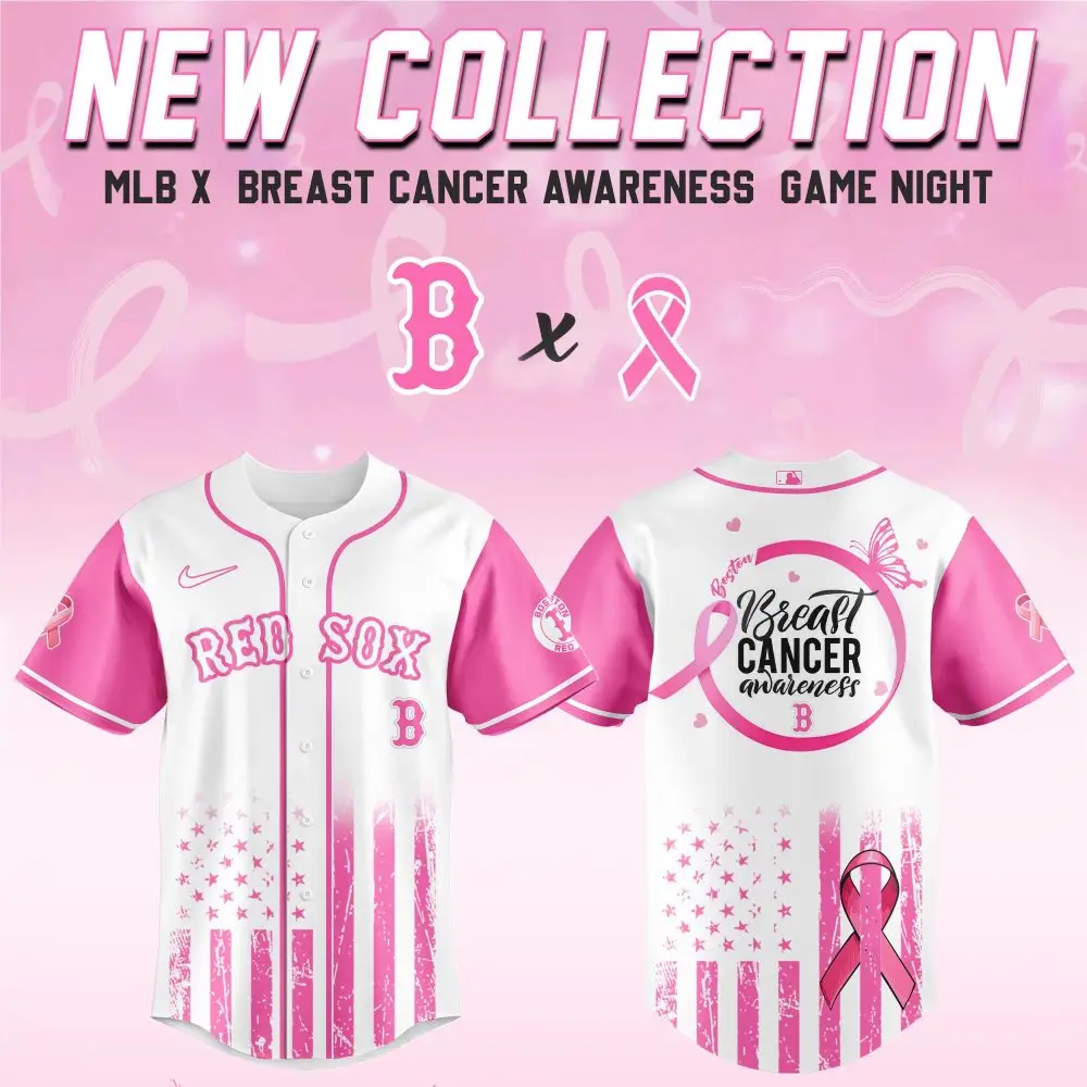 Limited Edition Red Sox Pink Jersey - Breast Cancer Awareness Collection